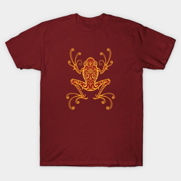 Intricate Red and Yellow Tree Frog T-Shirt by jeffbartels